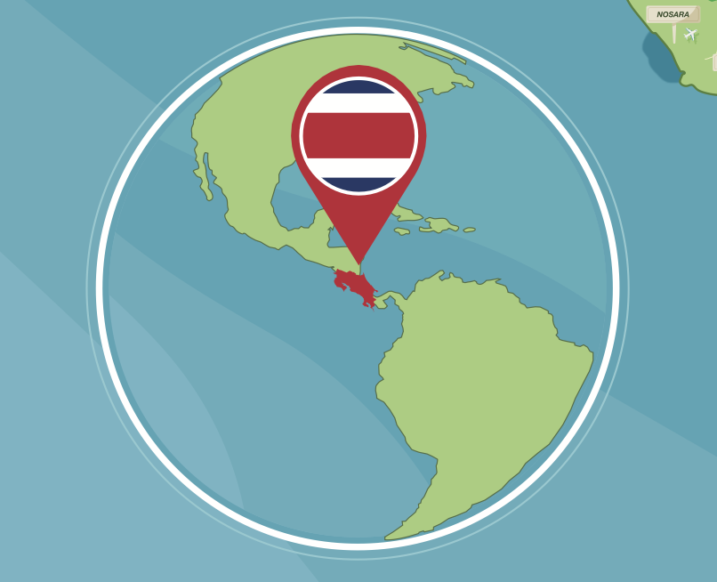 mapa da costa rica