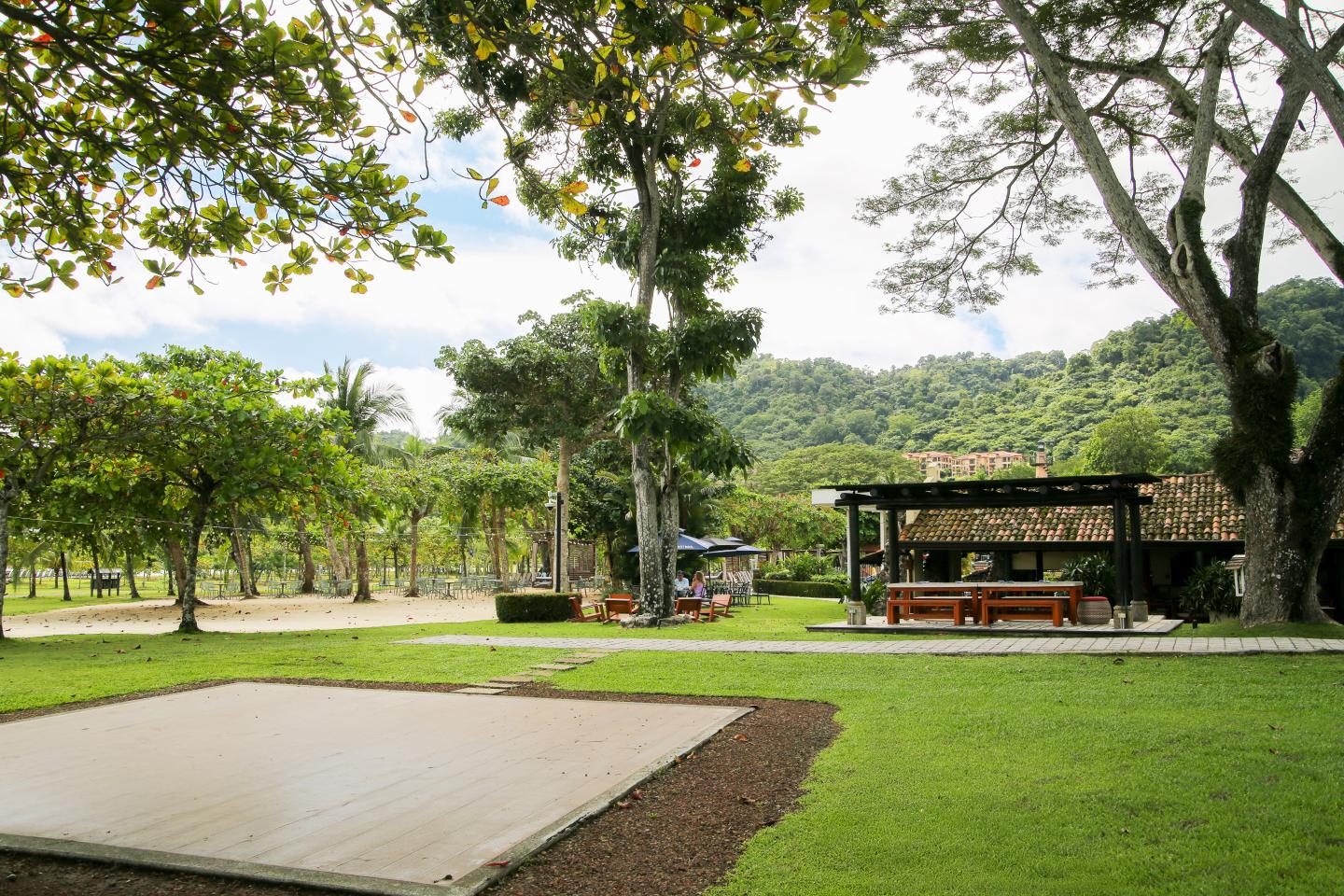 área exterior de um retiro de bem-estar